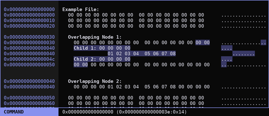 A screenshot showing a structure selection.